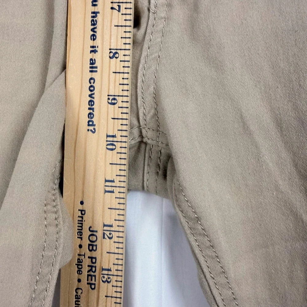 Scott James Mens Slim Fit Tan Khaki Pants Chinos Cotton Stretch Size‎ 33x32